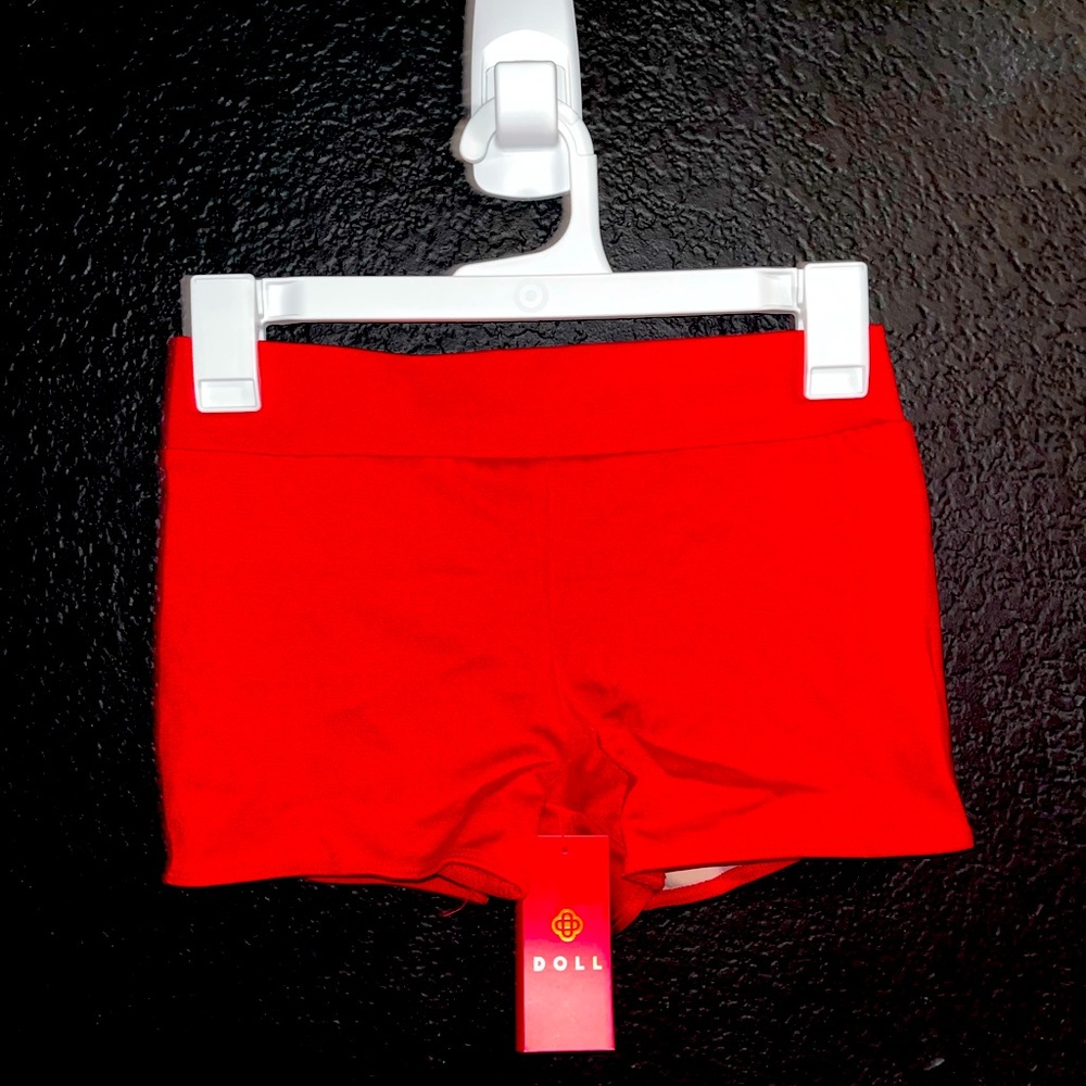 *NWT* Red Boy-short Bathing Suit Bottom by Doll Swimwear Sz Sm